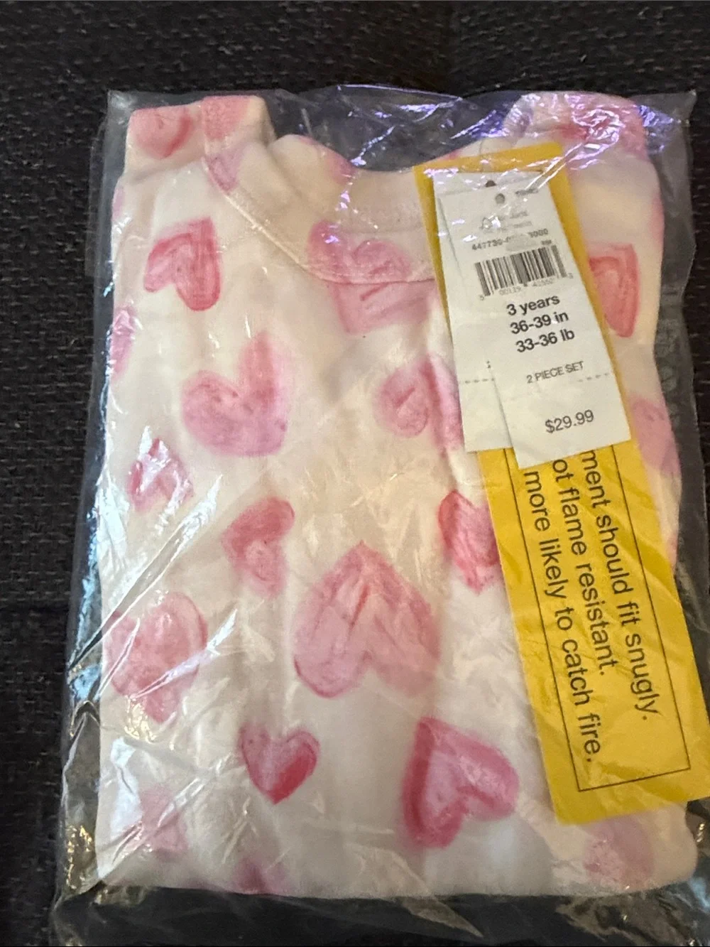 GAP Pink Heart Print Pajama Set